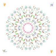 Pattern with vegetative elements in vector
