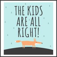 Stylish childrens poster with quote N2
