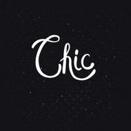Chic Text on Dotted Abstract Black Background