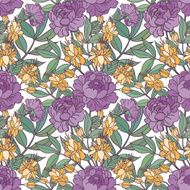 Cute floral seamless pattern background N5