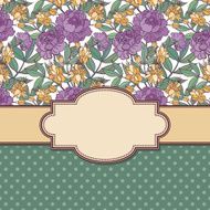 Vintage vector flower frame