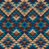 Traditional Tribal Aztec Pattern Seamless Knitting Ornament