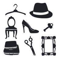 Fashion pictogram set
