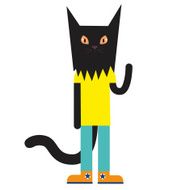 Black cat character