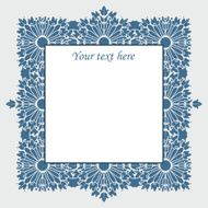 vector frame with abstract flowers