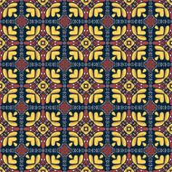 Seamless circle vintage flower pattern N14