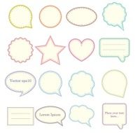 Colorful retro speech bubbles