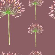 vector watercolor flower seamless pattern N2