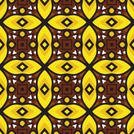 Seamless circle vintage flower pattern N16