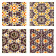 Set of Rock and bead Seamless Mosaic background