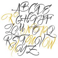 Vector alphabet Hand drawn letters N6