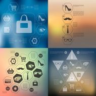 fashion infographic with unfocused background N76