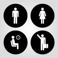 Man Woman and Worker icon Vector EPS10