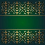 Green baroque background flowers