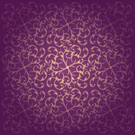 Floral baroque purple background vector