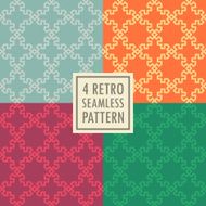 Four retro seamless pattern set