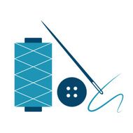 Needle thread and button