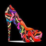 women&#039;s shoes with the texture of N2