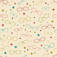 Seamless pattern with hipster stylish glasses frames N4