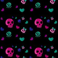 emo style seamless pattern