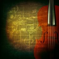 abstract grunge music background with violin N4