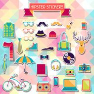 Hipster style elements and icons set for retro design N3