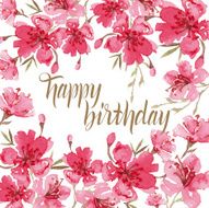 Watercolor greeting card flowers N141