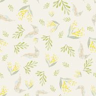 Watercolor flowers seamless pattern N5