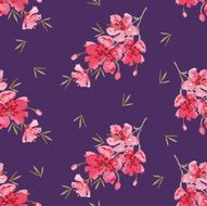Watercolor flowers seamless pattern N6