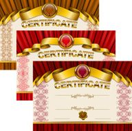Elegant template of certificate diploma N19