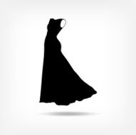 Elegant long dress icon