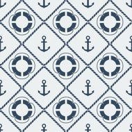 anchors lifebuoy seamless pattern