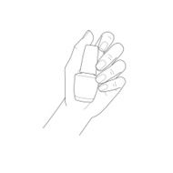 Female hand with manicure holding nail polish