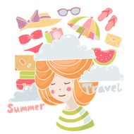 Woman thinking about vacation