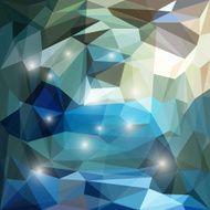 Abstract bright polygonal triangular background with glaring lights for design N50