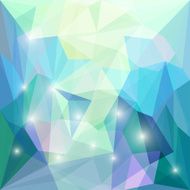 Abstract bright polygonal triangular background with glaring lights for design N53