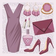 Fashion set with a dress