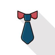 tie line icon with long shadow