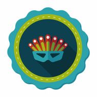 party mask flat icon with long shadow eps10 N45