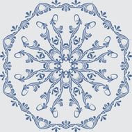 the circular blue pattern in Russian style