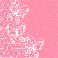 Lace background with butterflies