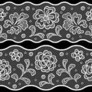 Seamless lace pattern flower vintage vector background N5
