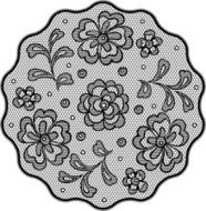 Vintage lace background ornamental flowers invitation card N3
