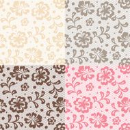 Seamless lace pattern flower vintage vector background N6