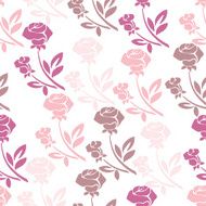 Floral seamless pattern with rose in pastel tones N2