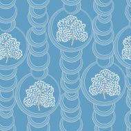 Winter trees seamless pattern (Abstract season background N2