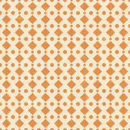 Pattern in retro style with orange dot