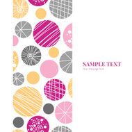 Vector abstract textured bubbles vertical frame seamless pattern background N2