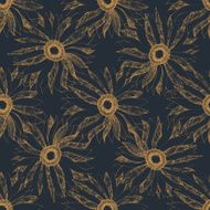 seamless vintage cute flower vector pattern background