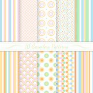 Set of ten seamless retro patterns